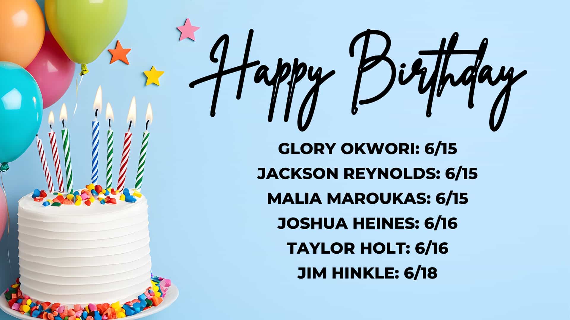 6.14 bdays