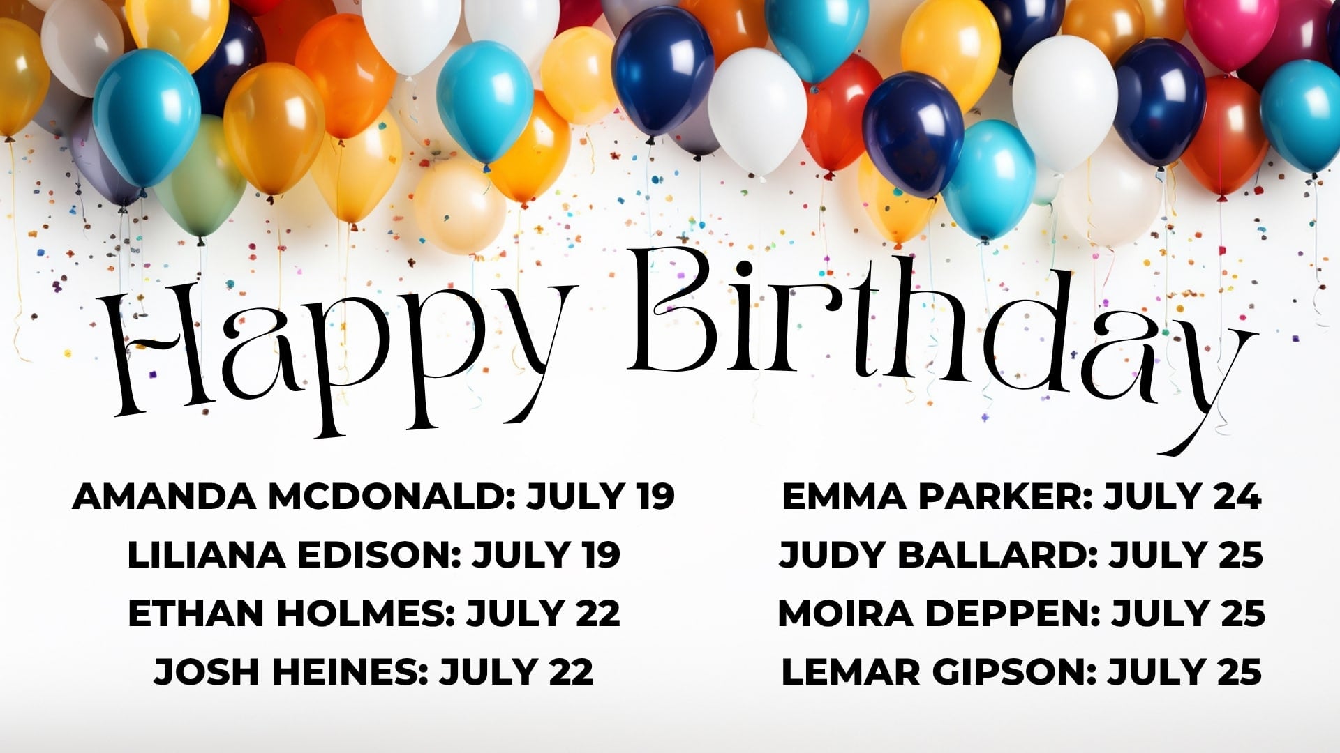 7.19 bdays