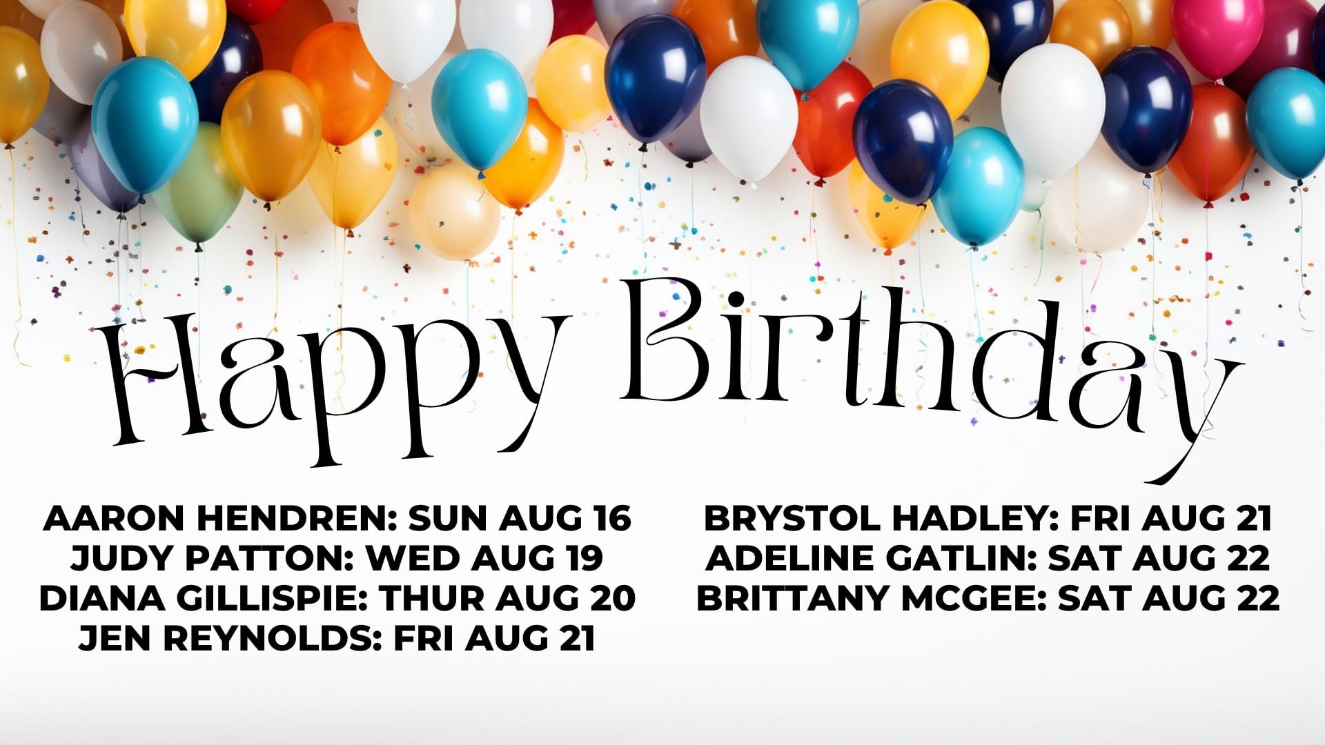 8.16 BDAYS